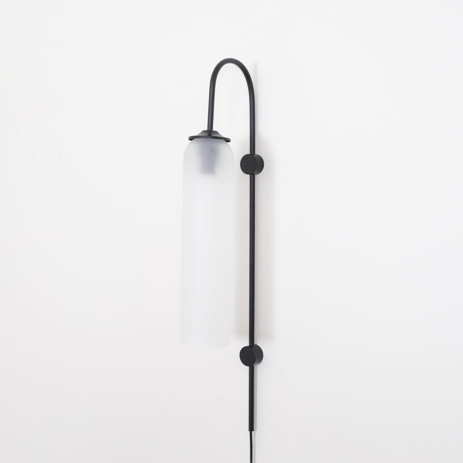 Stecker-Wandleuchte aus Glas, moderne zylindrische Form
