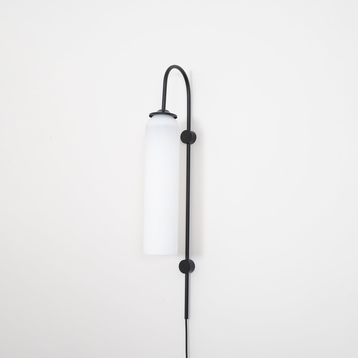 Stecker-Wandleuchte aus Glas, moderne zylindrische Form