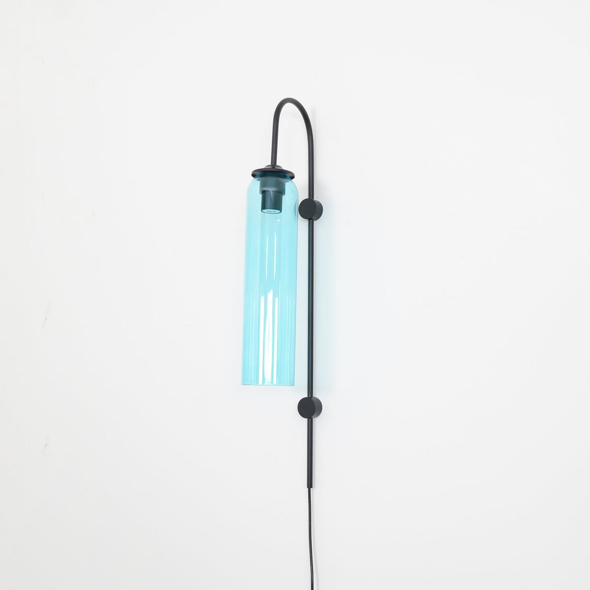 Stecker-Wandleuchte aus Glas, moderne zylindrische Form