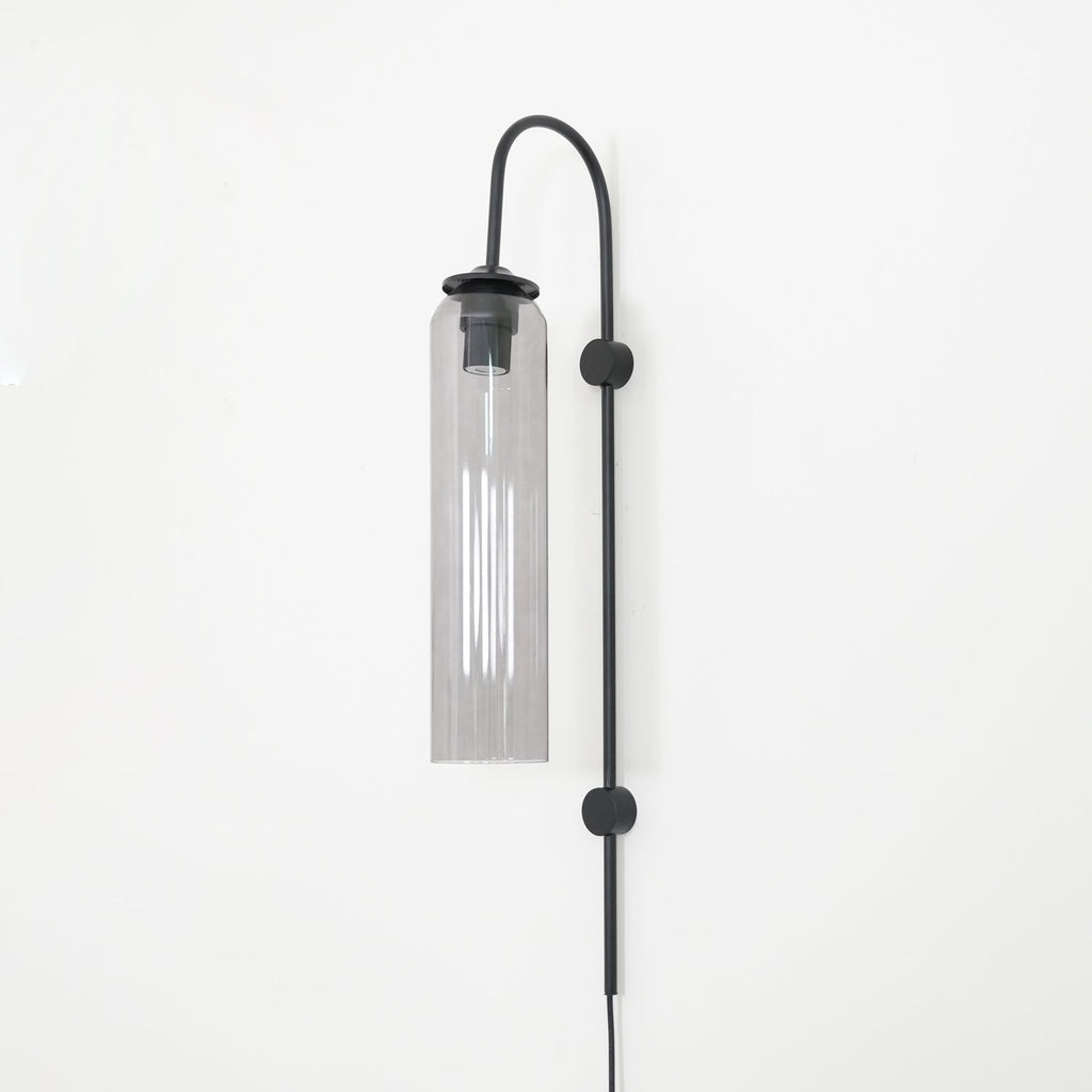 Stecker-Wandleuchte aus Glas, moderne zylindrische Form