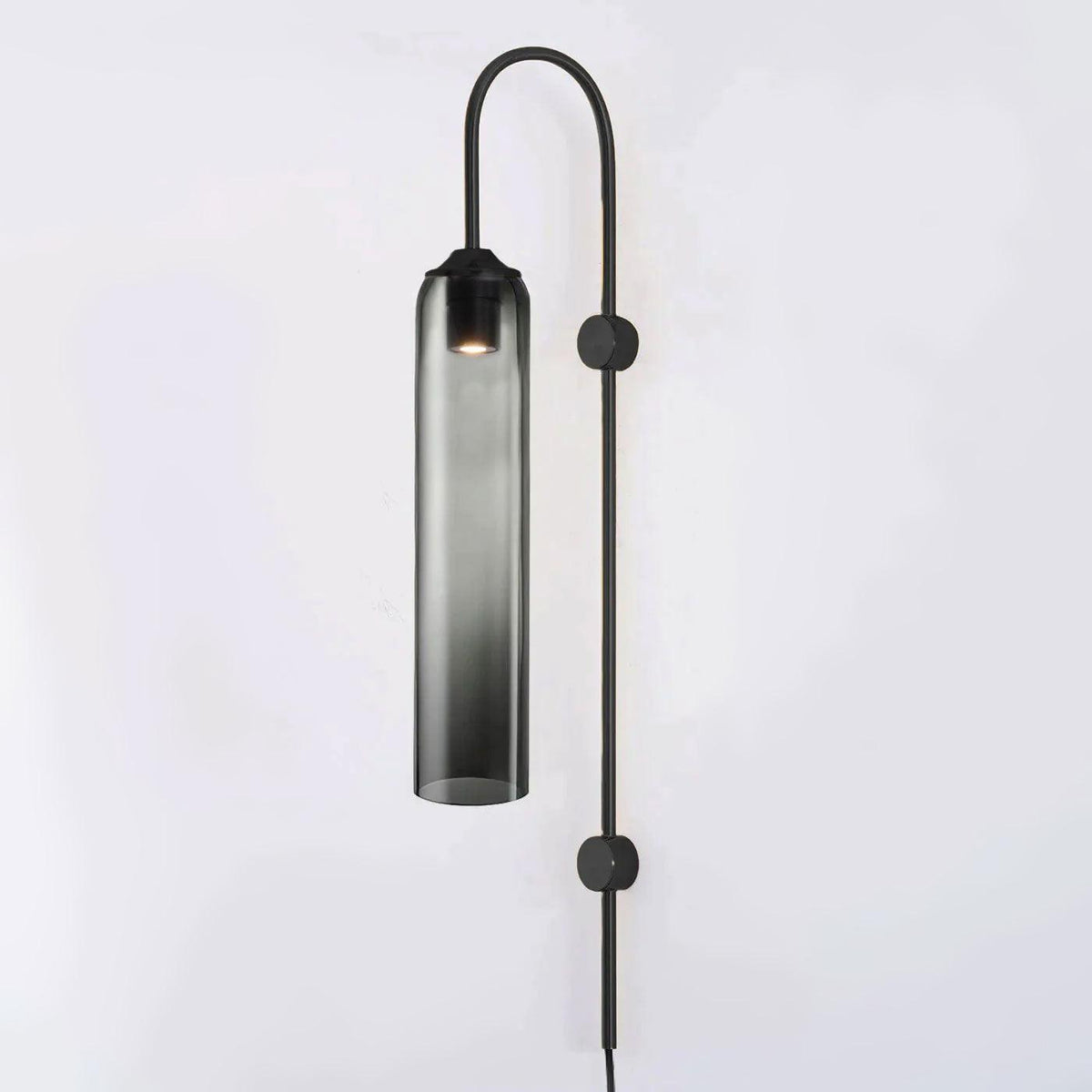 Stecker-Wandleuchte aus Glas, moderne zylindrische Form