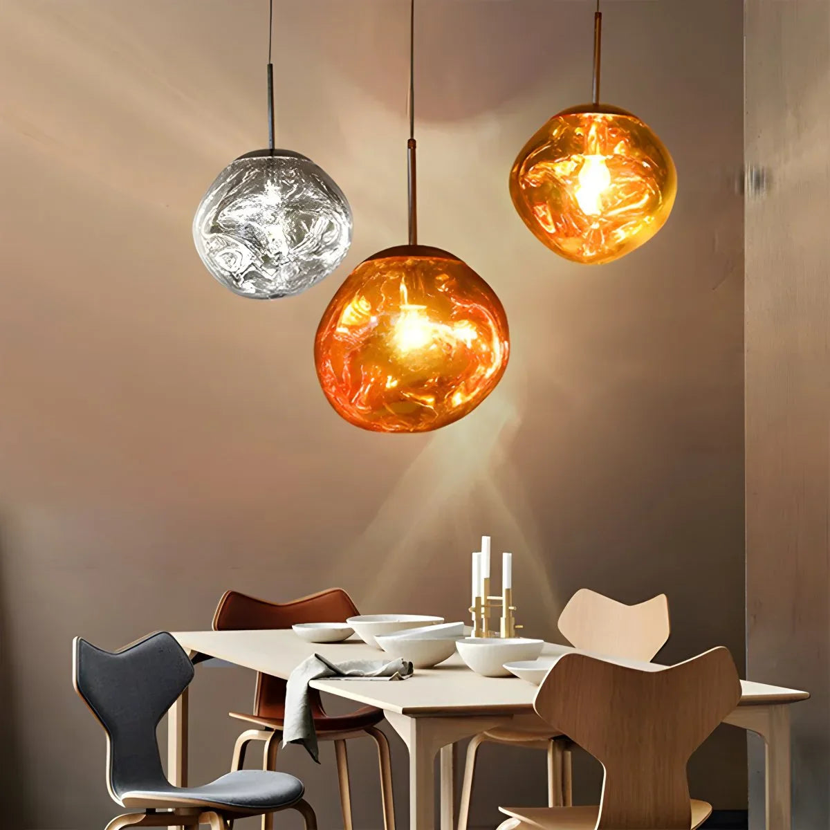 מנורת תלייה מודרנית מלבנית לחדר אוכל - Orntli