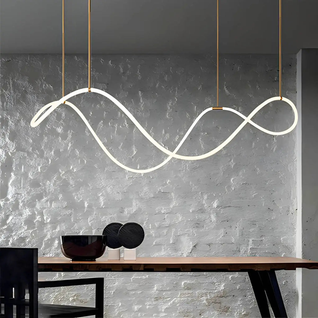 מנורת תלייה מודרנית עם צינור ארוך לד, לחדר אוכל - Orntli