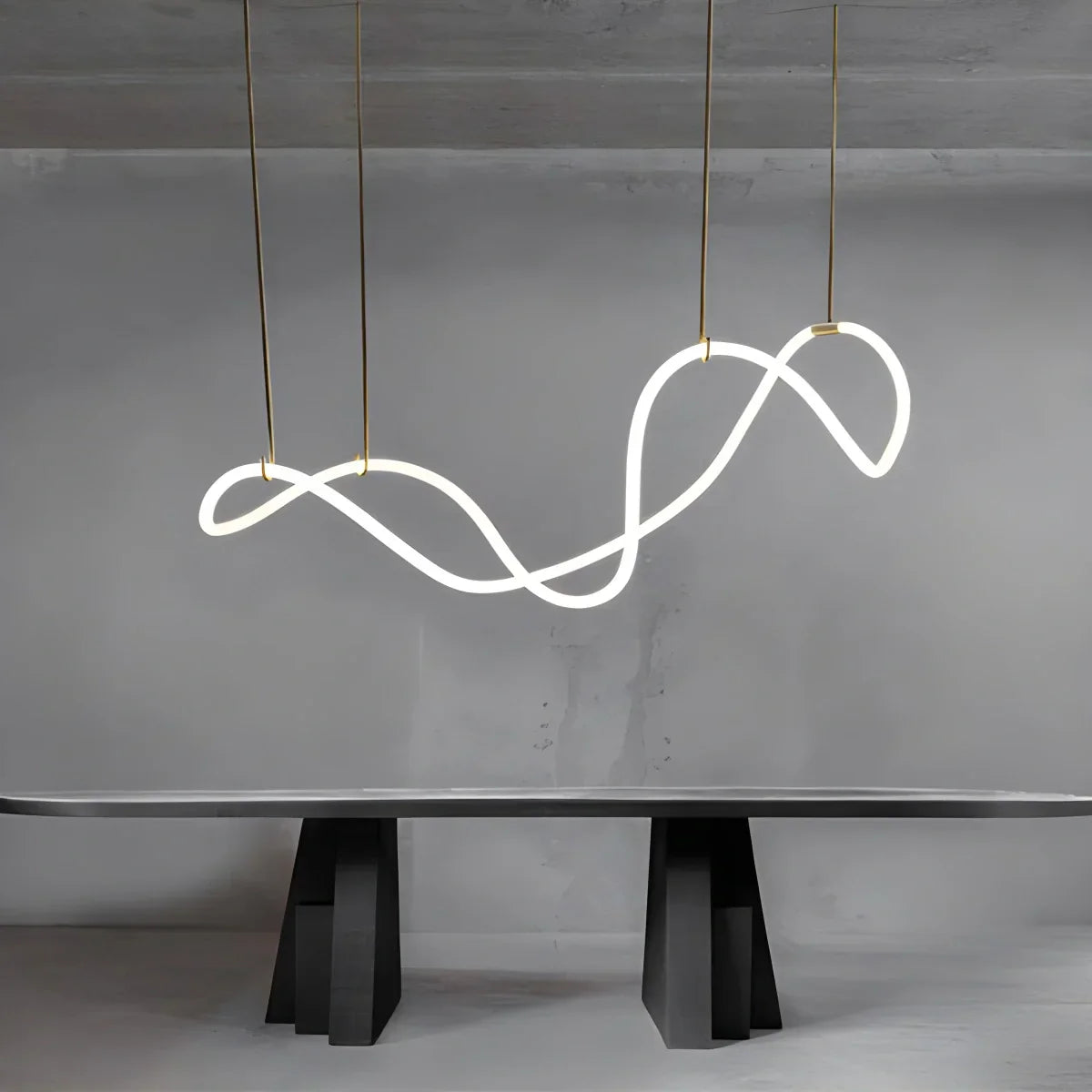 מנורת תלייה מודרנית עם צינור ארוך לד, לחדר אוכל - Orntli