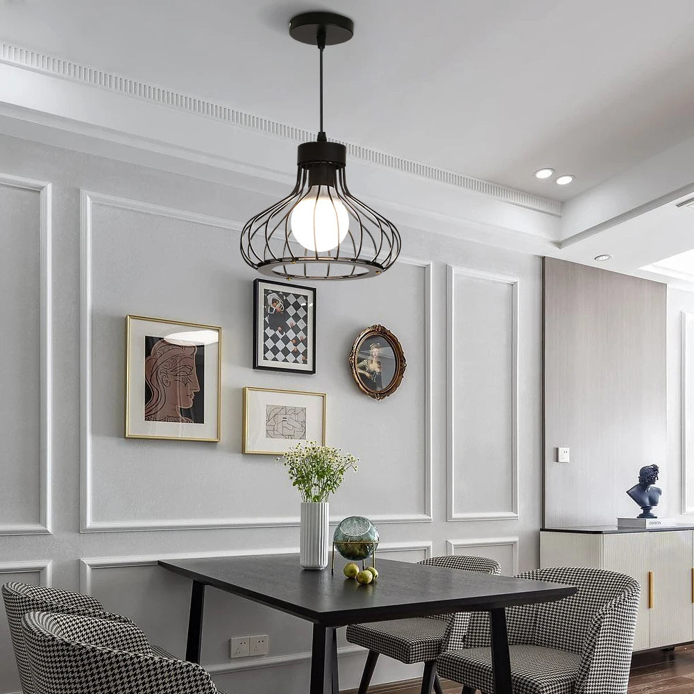 Korren moderne metallpendel i vintage industriell stil