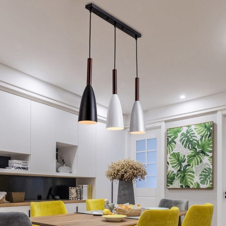 Nordila 3-Light Scandinavian Pendant With Adjustable Cable
