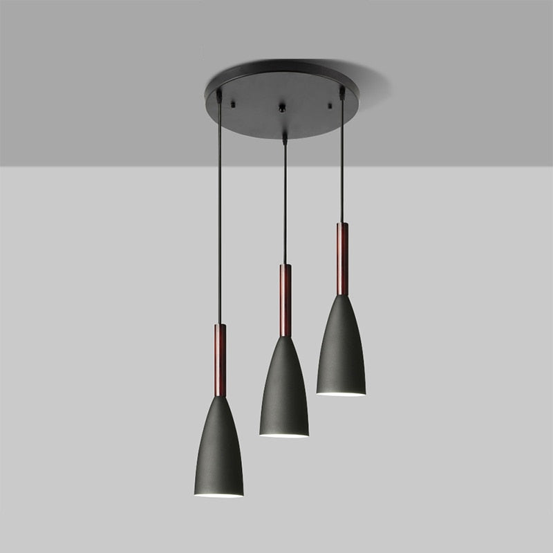 Nordila 3-Light Scandinavian Pendant With Adjustable Cable