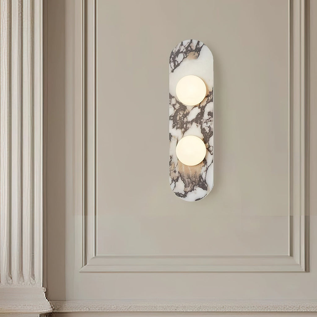 Lampada da parete Domil in marmo — design mid-century
