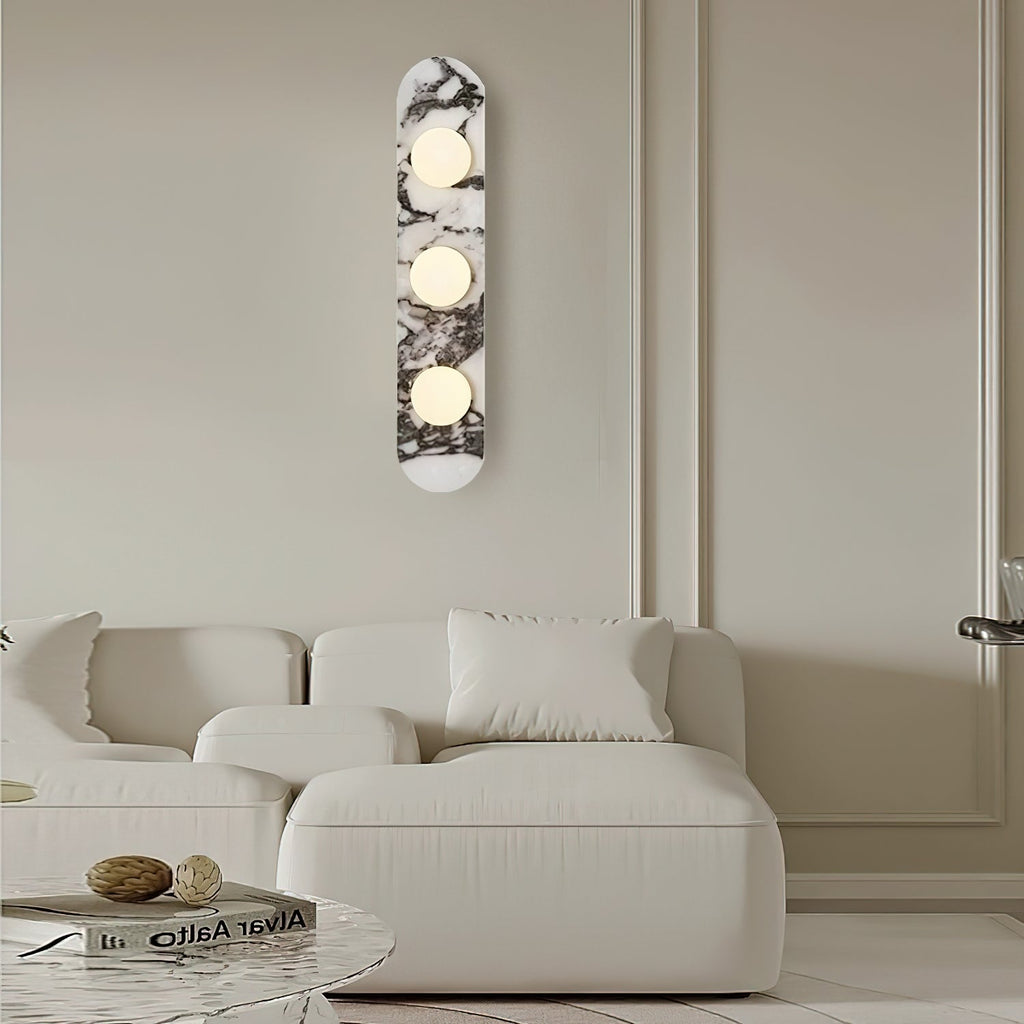 Lampada da parete Domil in marmo — design mid-century