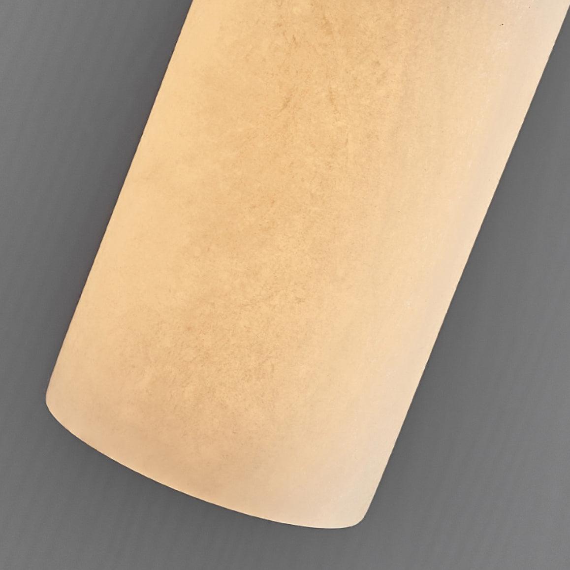 Monty Pendelleuchte aus Alabaster mit geflochtenem Kabel