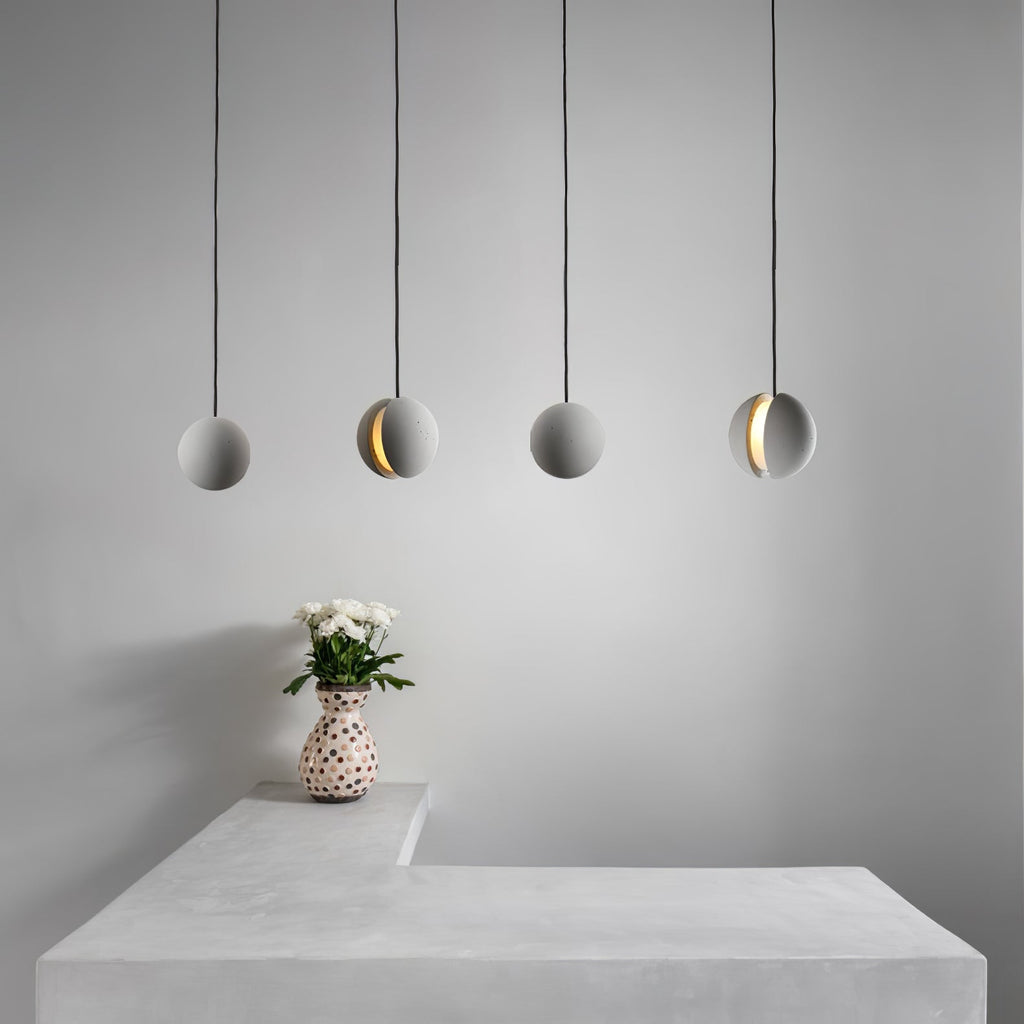Lámpara colgante de hormigón minimalista Moon – Luz de techo moderna