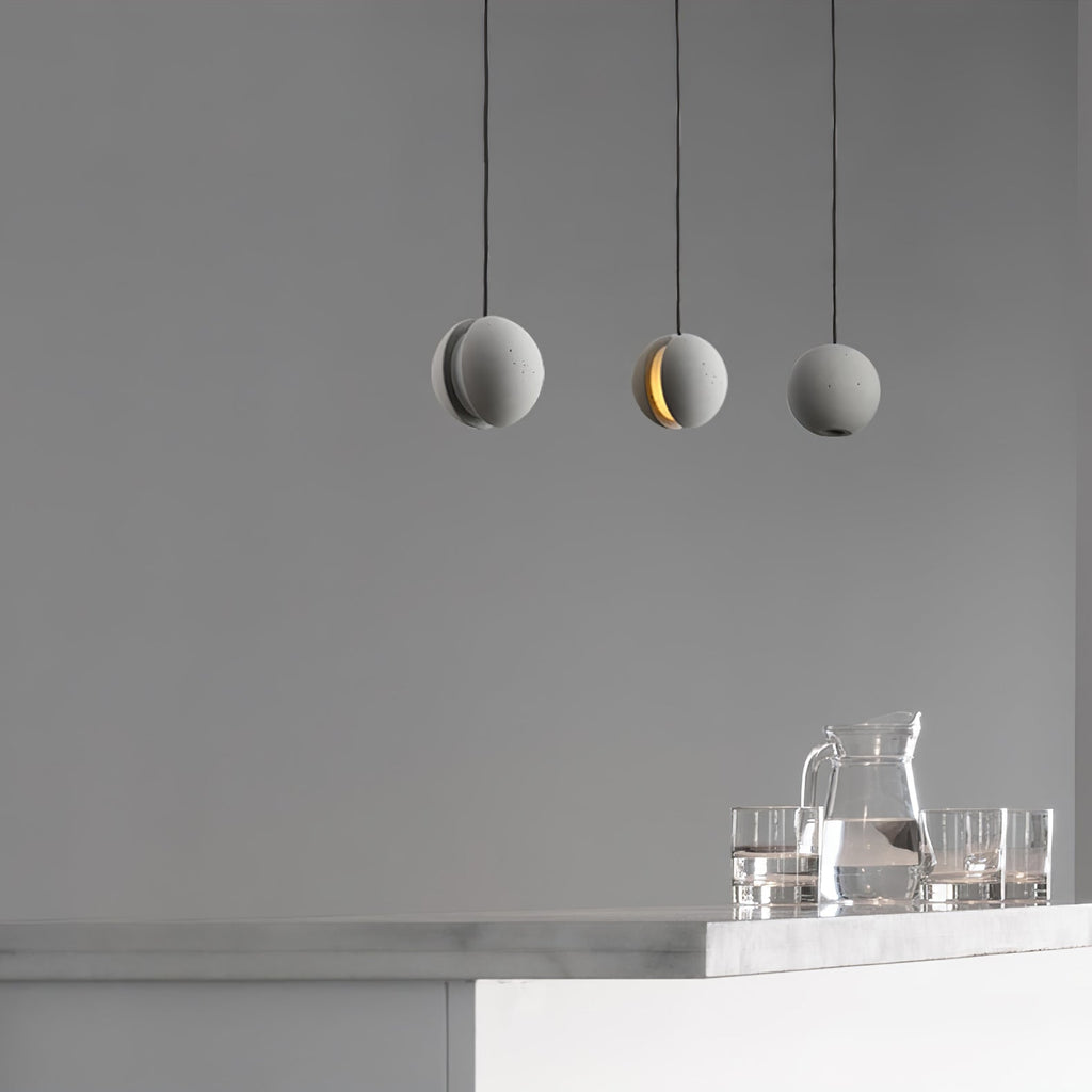 Lámpara colgante de hormigón minimalista Moon – Luz de techo moderna
