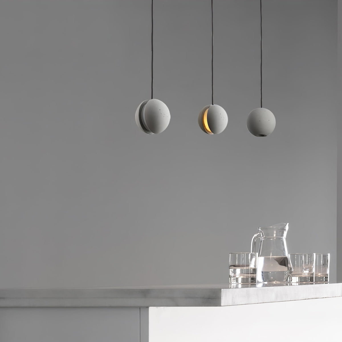 Lámpara colgante de hormigón minimalista Moon – Luz de techo moderna