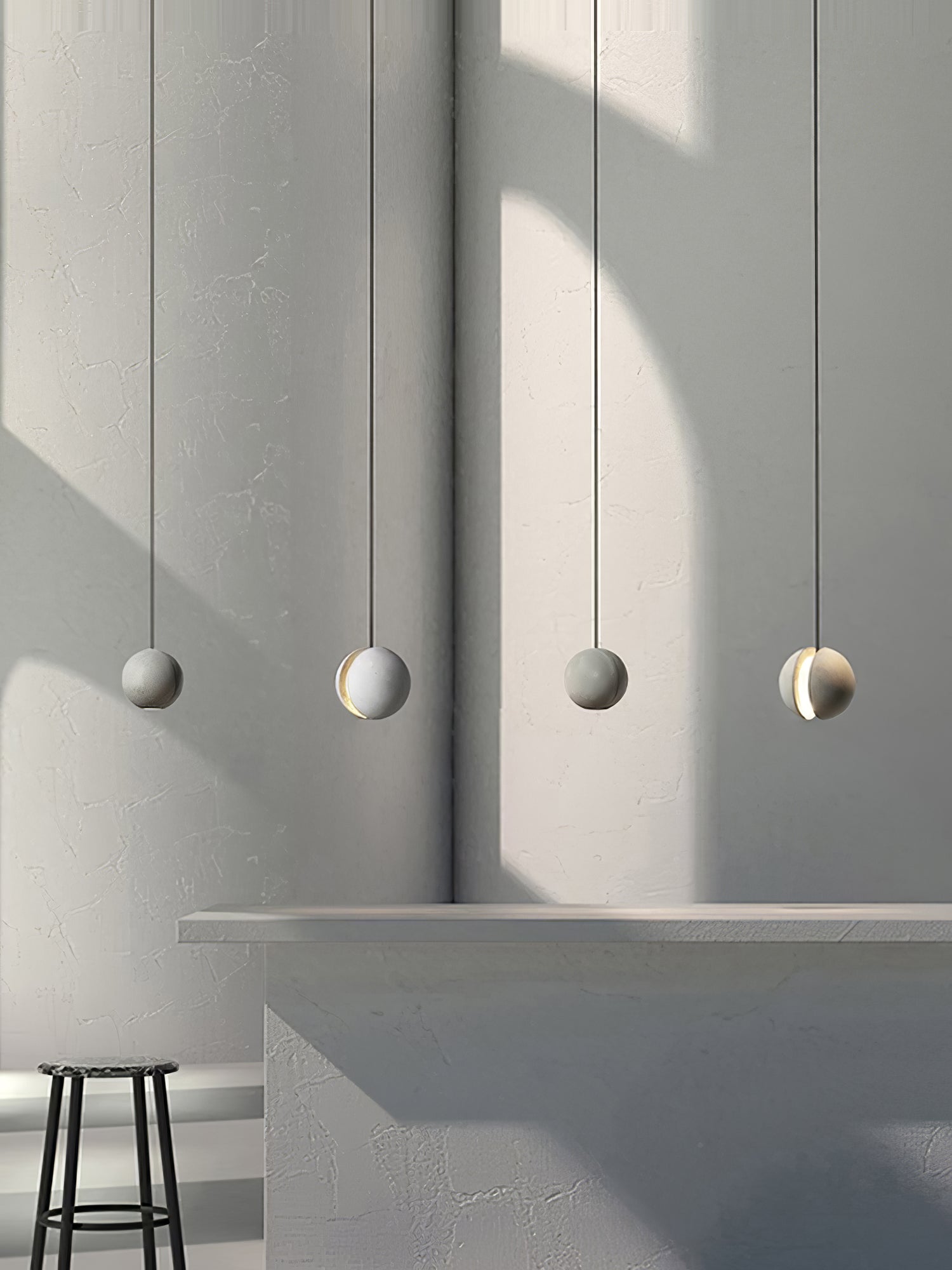 Lámpara colgante de hormigón minimalista Moon – Luz de techo moderna