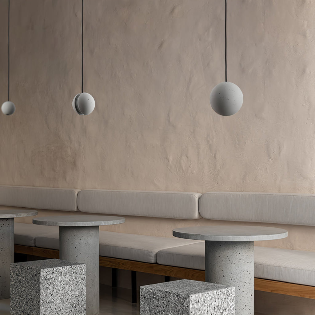 Lámpara colgante de hormigón minimalista Moon – Luz de techo moderna