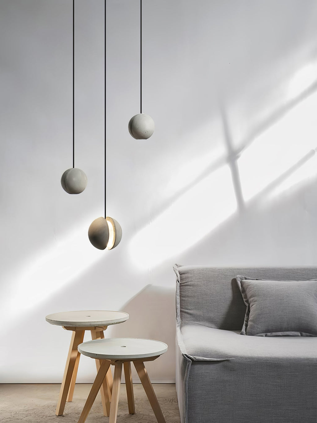 Lámpara colgante de hormigón minimalista Moon – Luz de techo moderna