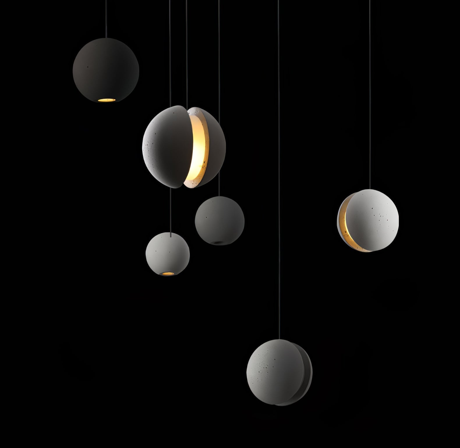 Lámpara colgante de hormigón minimalista Moon – Luz de techo moderna