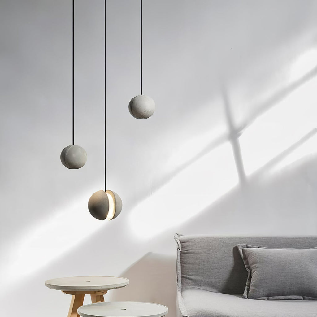Lámpara colgante de hormigón minimalista Moon – Luz de techo moderna