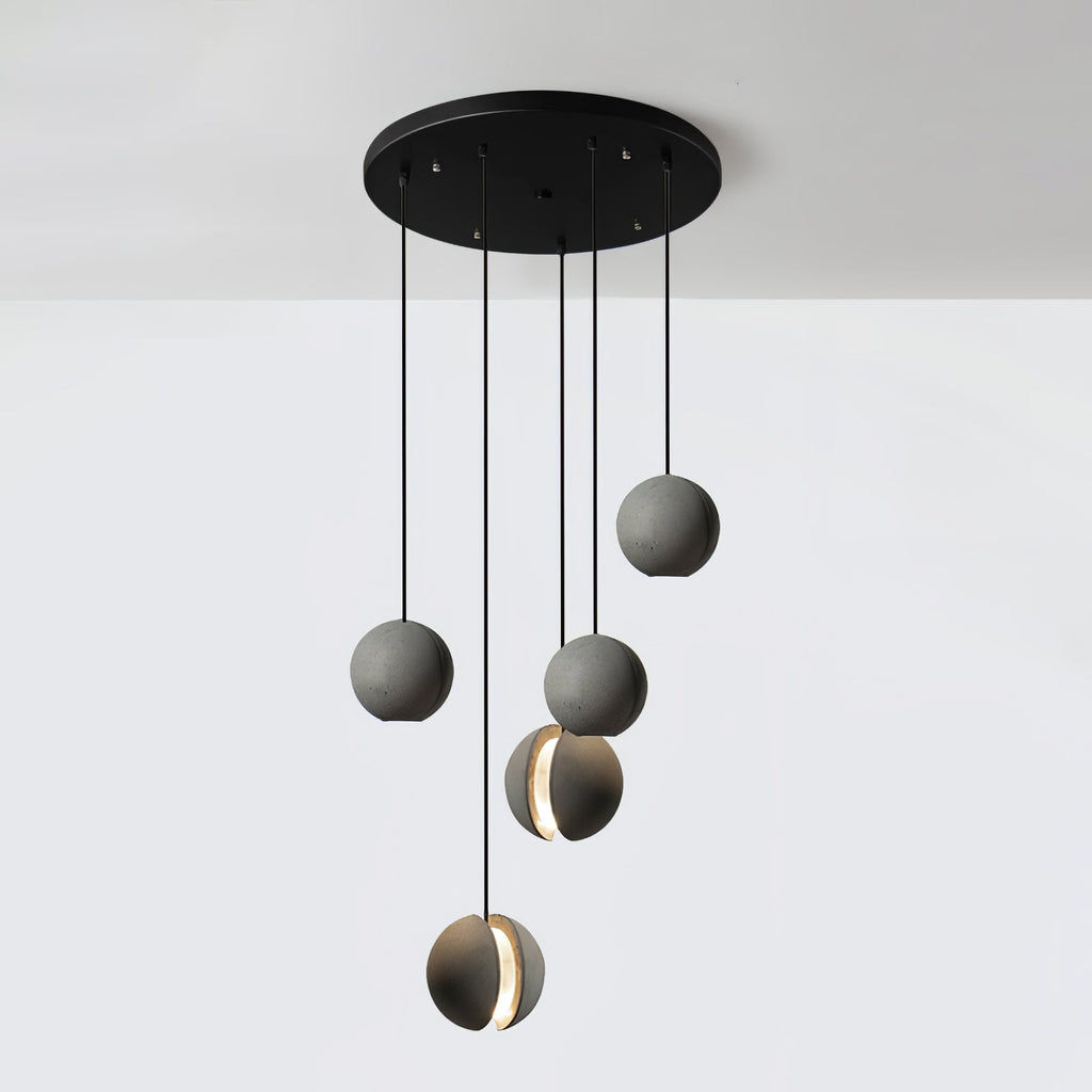 Lámpara colgante de hormigón minimalista Moon – Luz de techo moderna