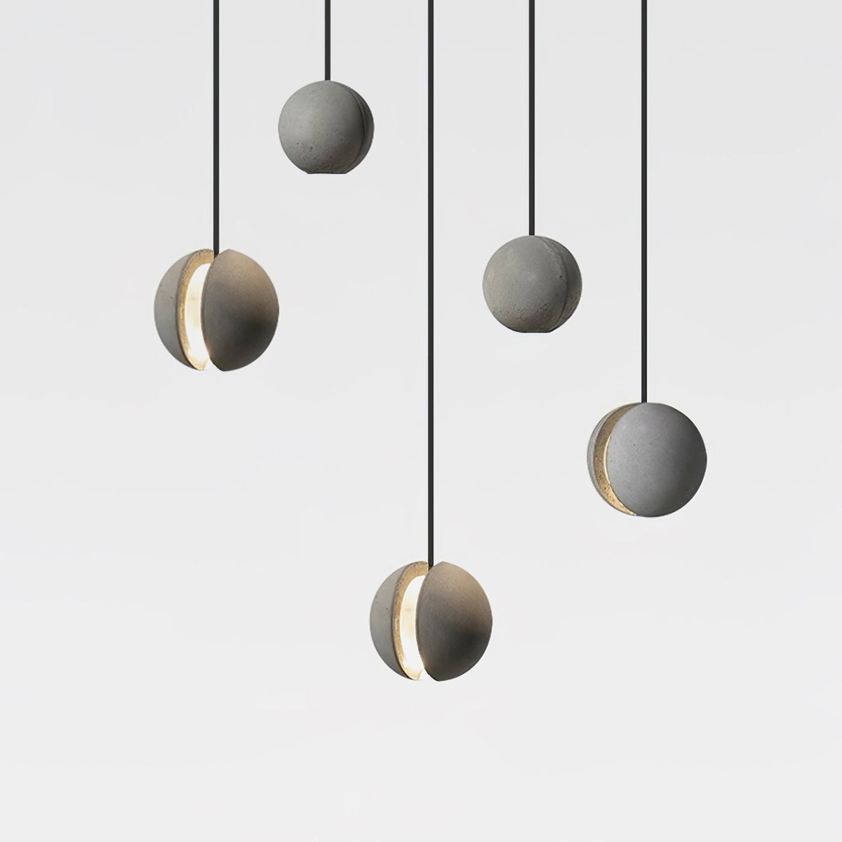 Lámpara colgante de hormigón minimalista Moon – Luz de techo moderna