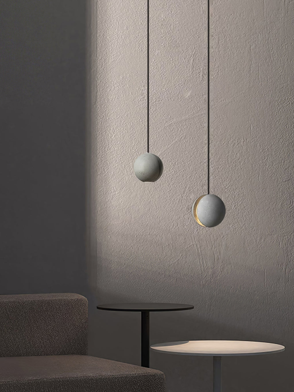 Lámpara colgante de hormigón minimalista Moon – Luz de techo moderna