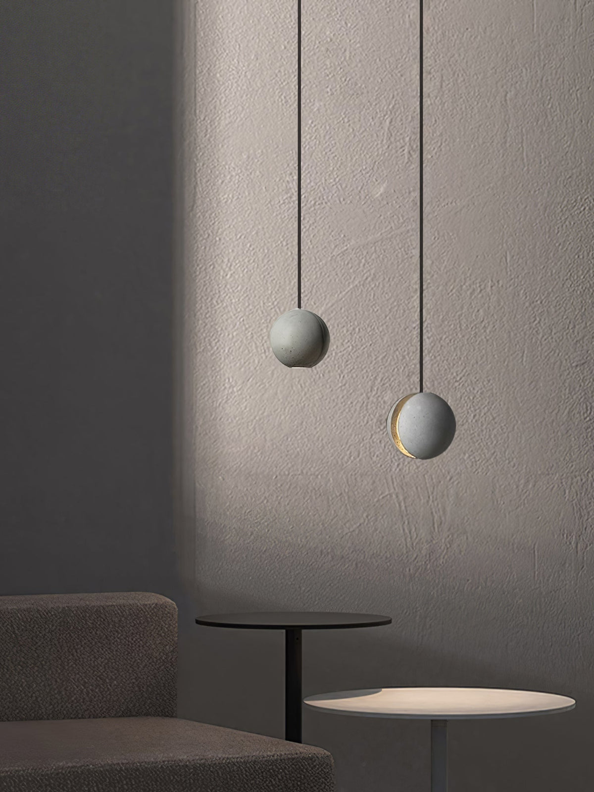 Lámpara colgante de hormigón minimalista Moon – Luz de techo moderna