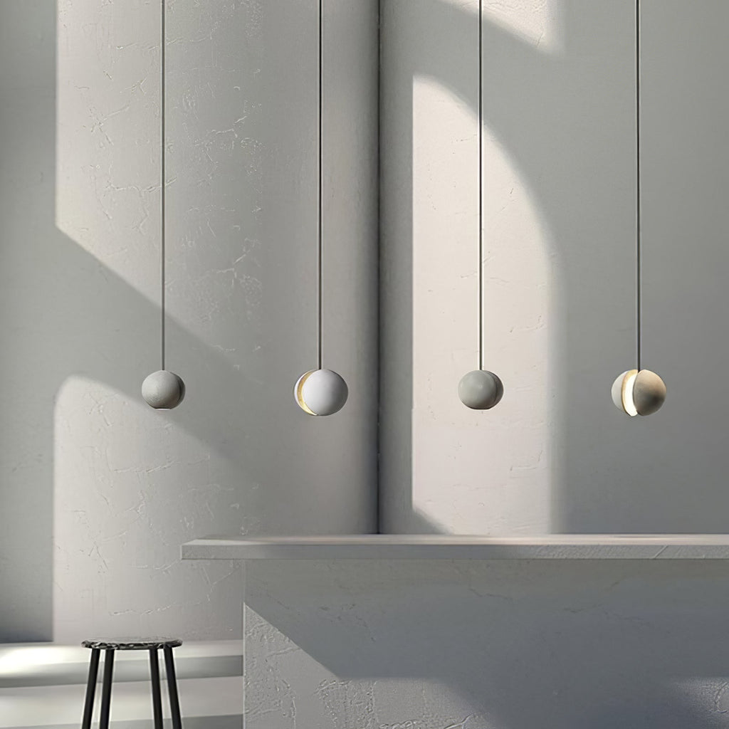 Lámpara colgante de hormigón minimalista Moon – Luz de techo moderna