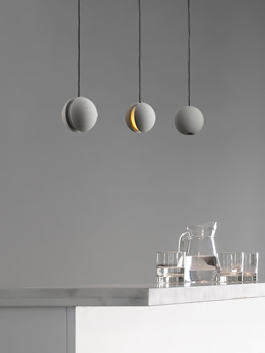 Lámpara colgante de hormigón minimalista Moon – Luz de techo moderna