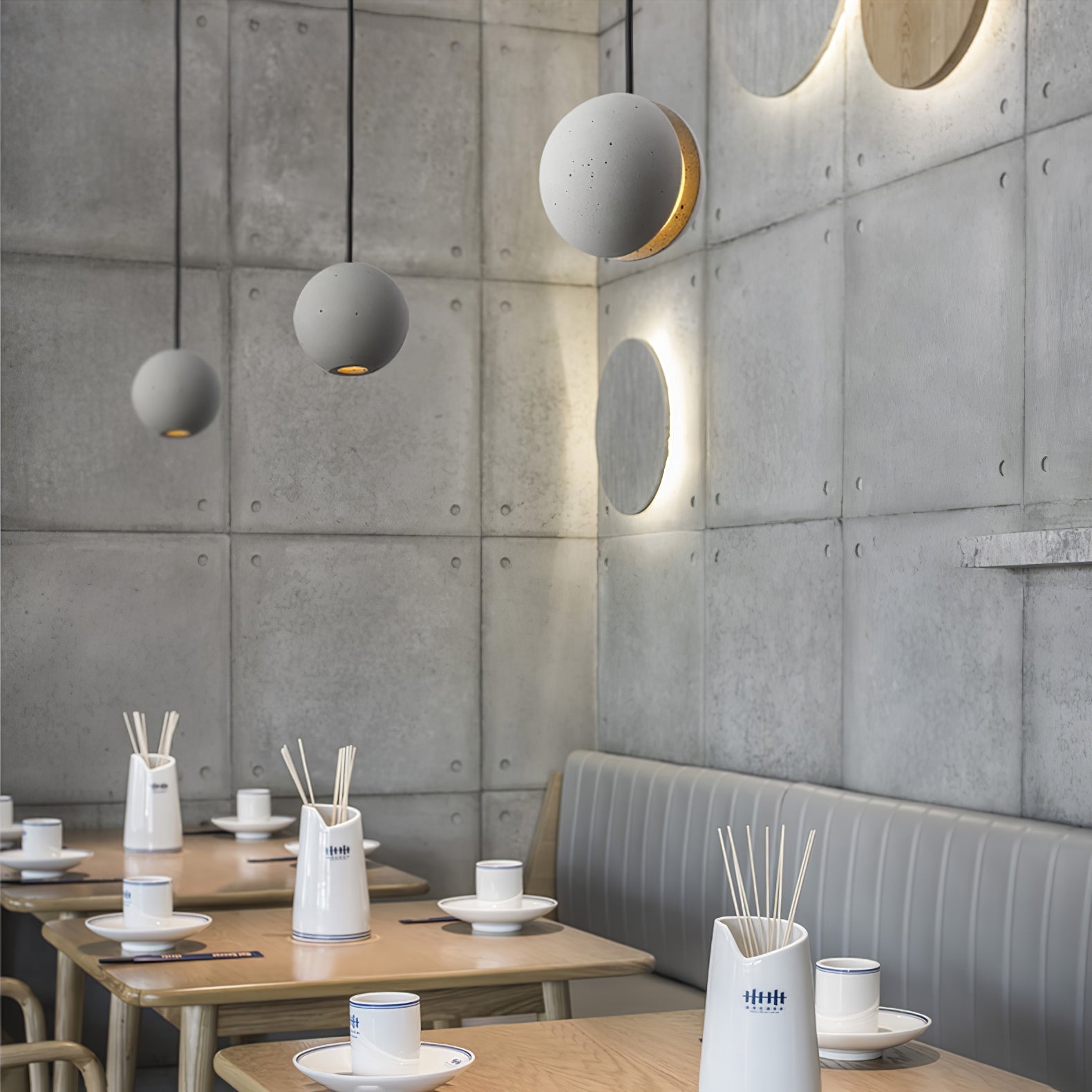 Lámpara colgante de hormigón minimalista Moon – Luz de techo moderna