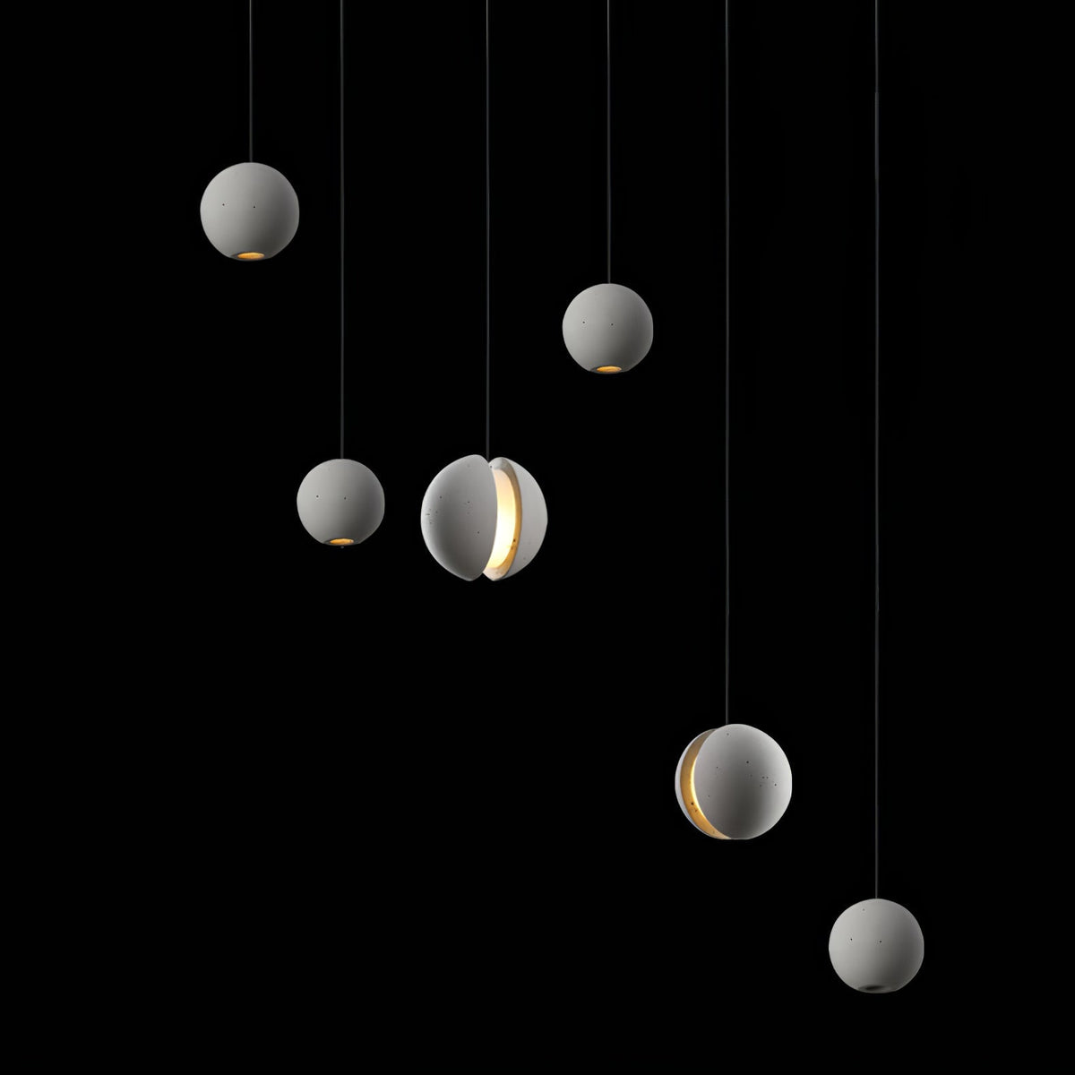 Lámpara colgante de hormigón minimalista Moon – Luz de techo moderna