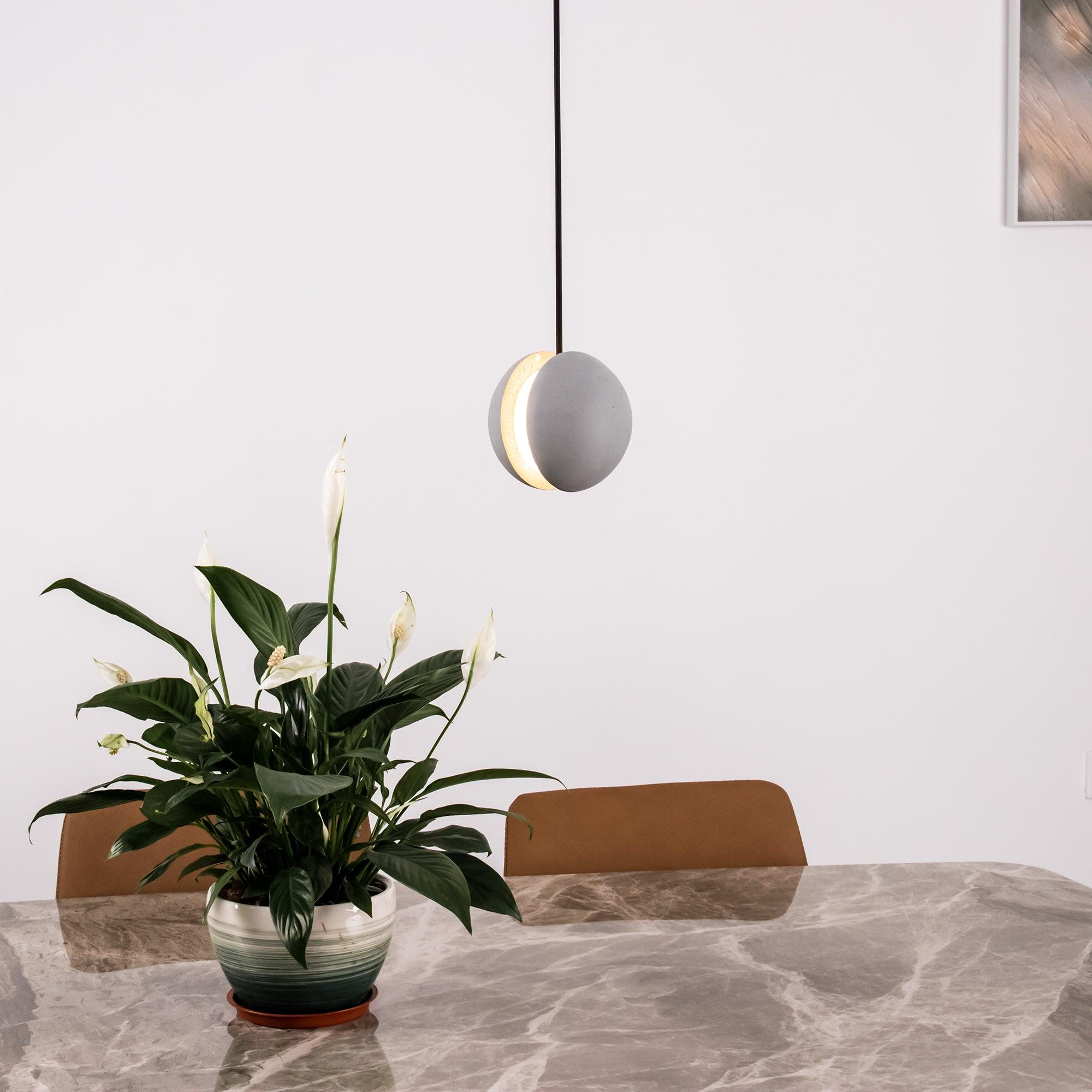 Lámpara colgante de hormigón minimalista Moon – Luz de techo moderna