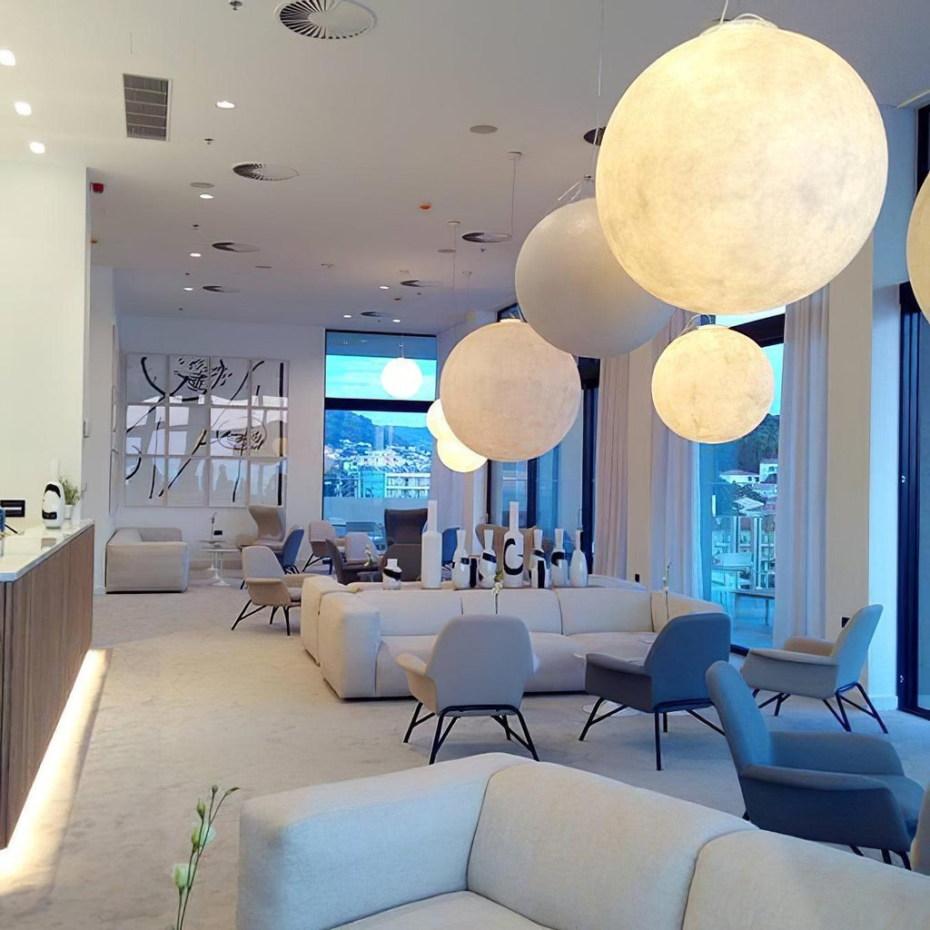 Lunara Moon Pendant Lamp | Modern White Ceiling Light