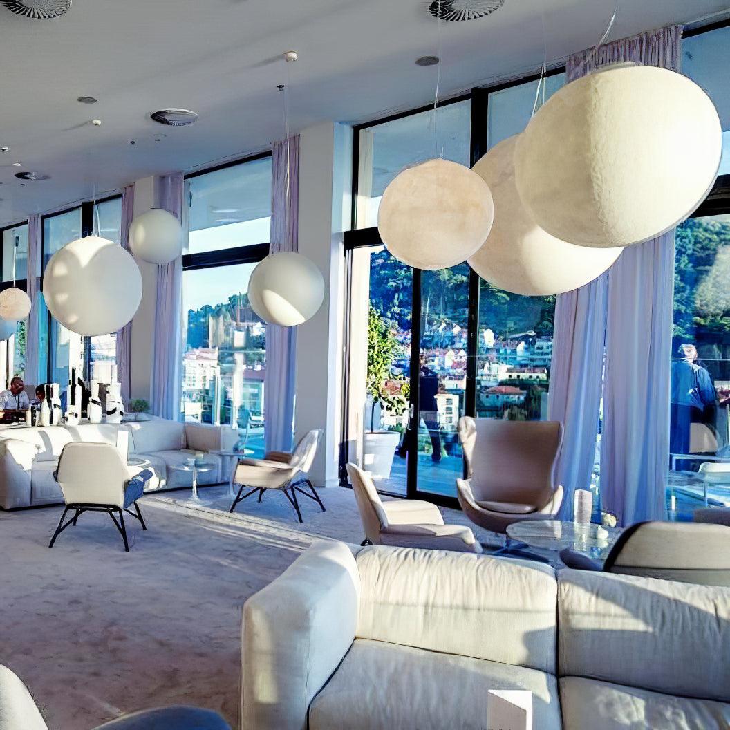 Lunara Moon Pendant Lamp | Modern White Ceiling Light