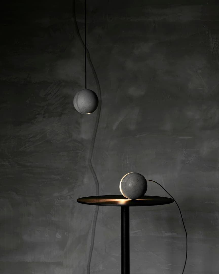Lámpara colgante de hormigón minimalista Moon – Luz de techo moderna