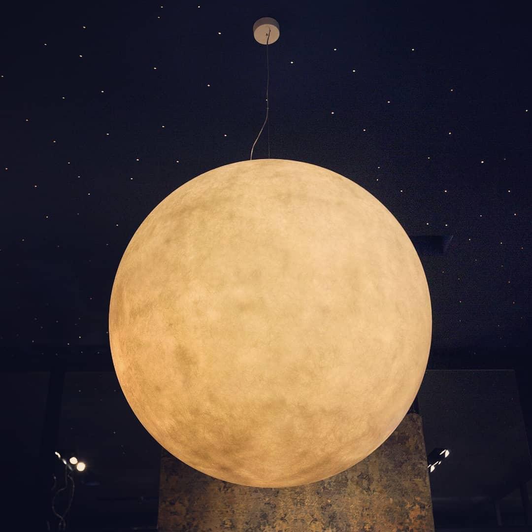 Lunara Moon Pendant Lamp | Modern White Ceiling Light