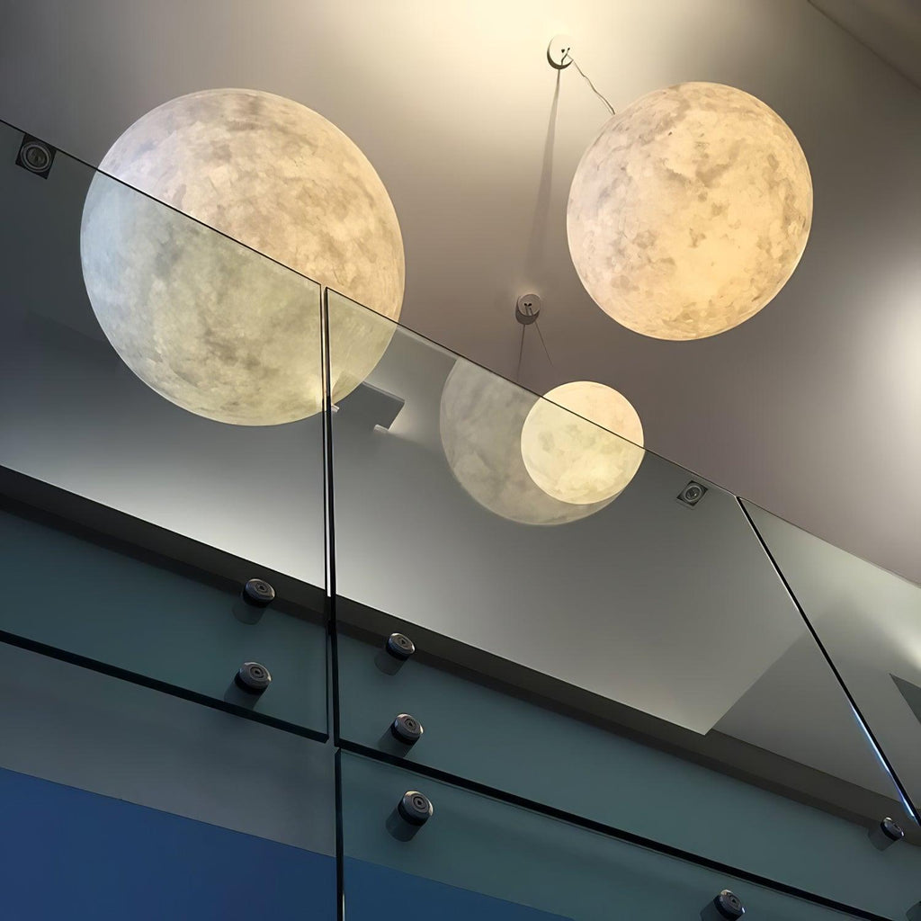 Lunara Moon Pendant Lamp | Modern White Ceiling Light