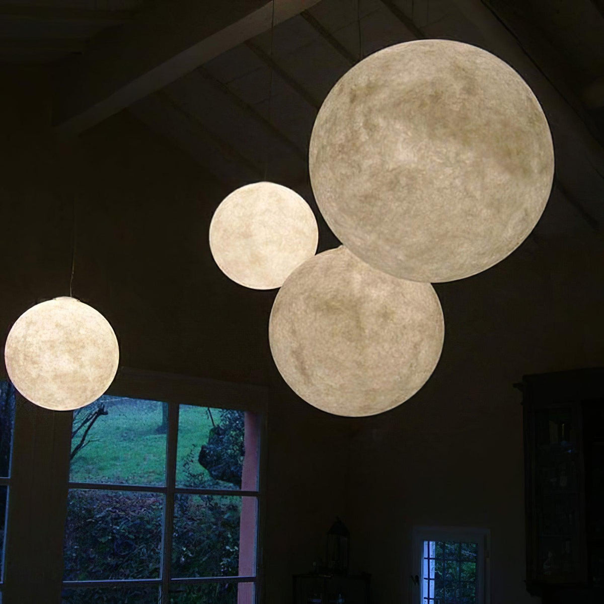 Lunara Moon Pendant Lamp | Modern White Ceiling Light