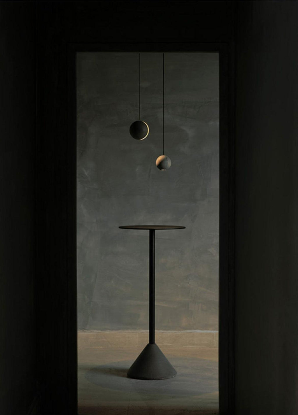 Lámpara colgante de hormigón minimalista Moon – Luz de techo moderna