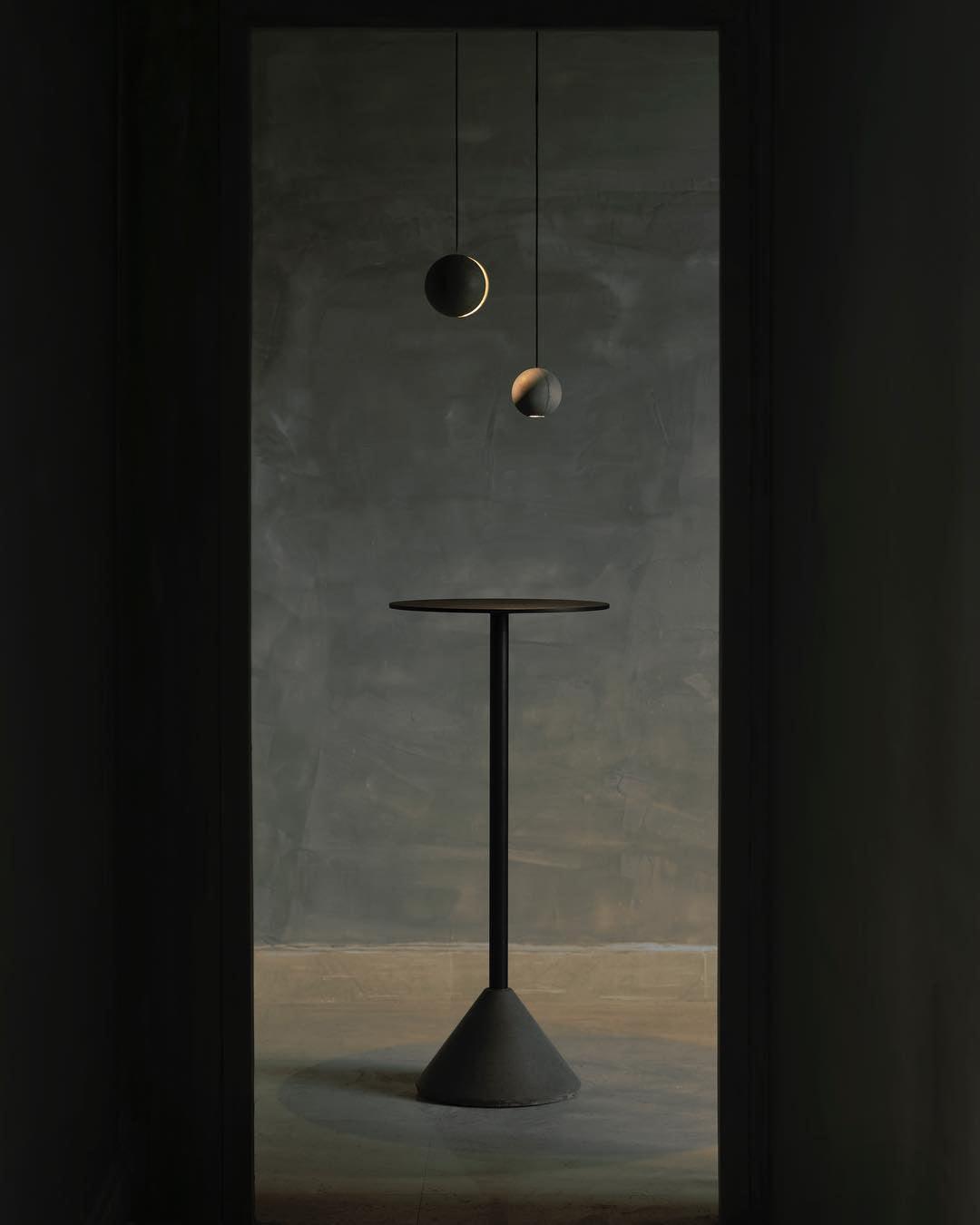 Lámpara colgante de hormigón minimalista Moon – Luz de techo moderna
