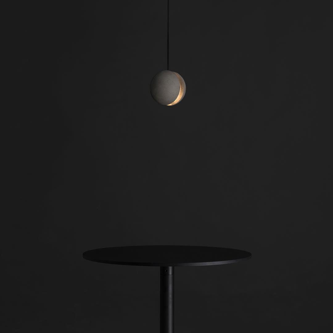 Lámpara colgante de hormigón minimalista Moon – Luz de techo moderna