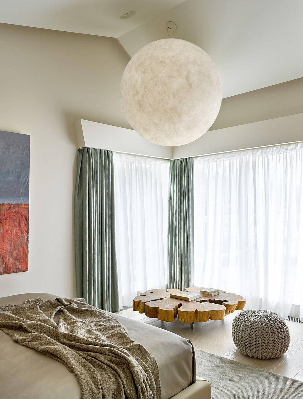 Lunara Moon Pendant Lamp | Modern White Ceiling Light