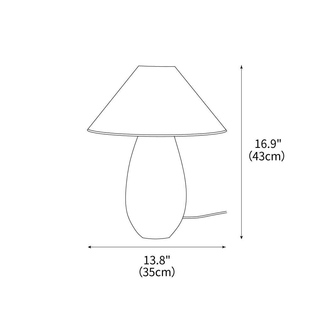 Träbordslampa, Luna — dimbar, kompakt design