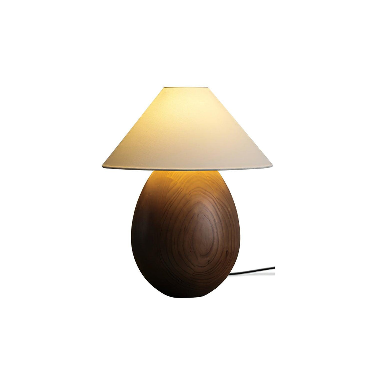 Träbordslampa, Luna — dimbar, kompakt design