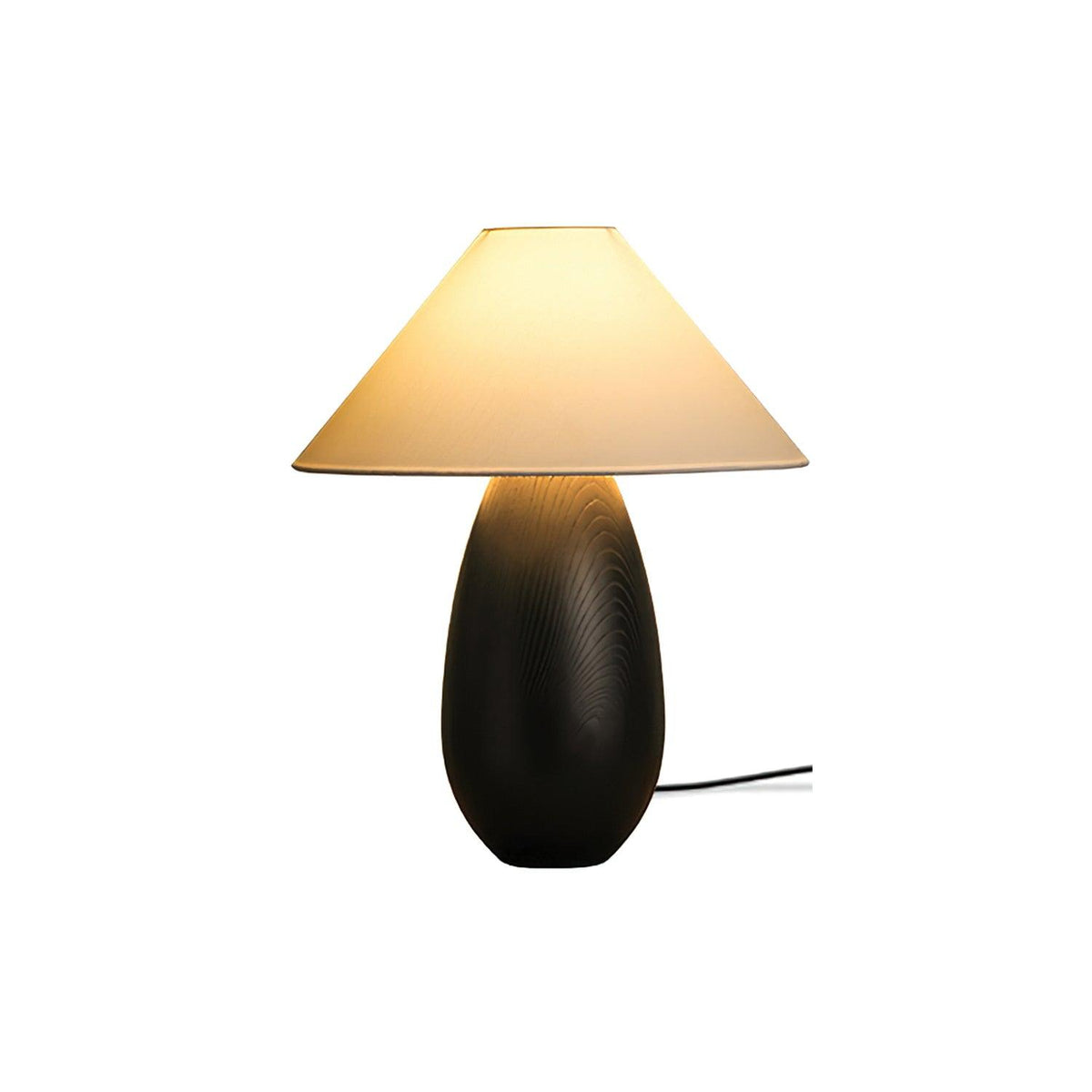 Träbordslampa, Luna — dimbar, kompakt design