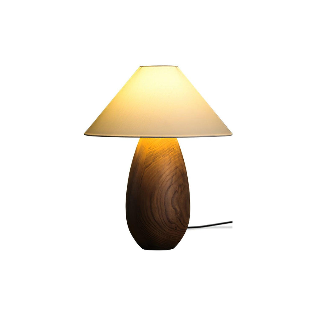 Träbordslampa, Luna — dimbar, kompakt design
