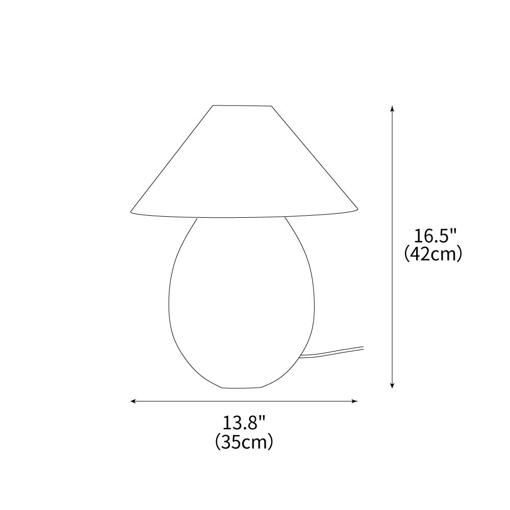 Träbordslampa, Luna — dimbar, kompakt design