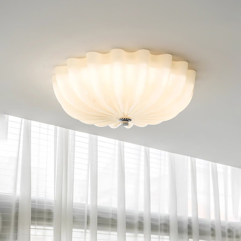 Murano taklampa för utanpåliggande montering — blåst glas, kromfäste