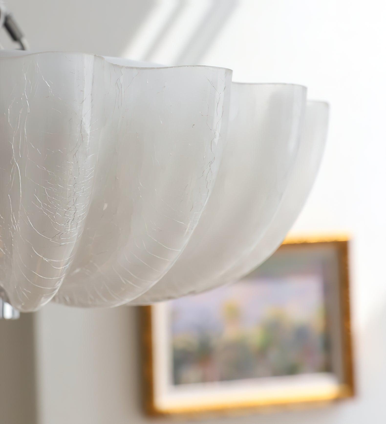 Murano taklampa för utanpåliggande montering — blåst glas, kromfäste