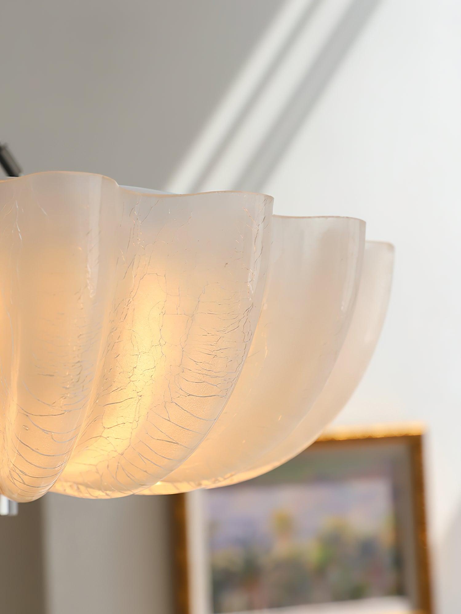 Murano taklampa för utanpåliggande montering — blåst glas, kromfäste