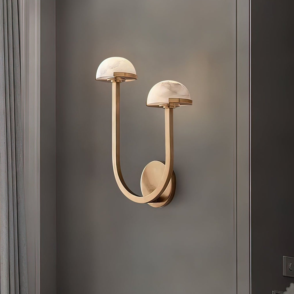 MushroomGlow - Přírodní alabastrová nástěnná lampa